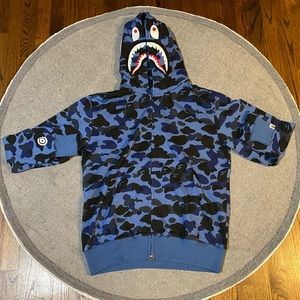 Bape Hoodie Blue Camo US Size L NEW